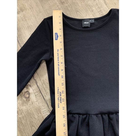 ASOS Black Fit and Flare Dress with Pebble Texture Size 0 - Picture 5 of 10